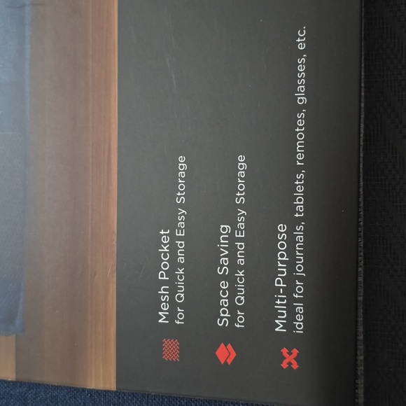 HOME EXPRESSIONS 3-Section Bedside Storage Organizer - Navy - Picture 6 of 7